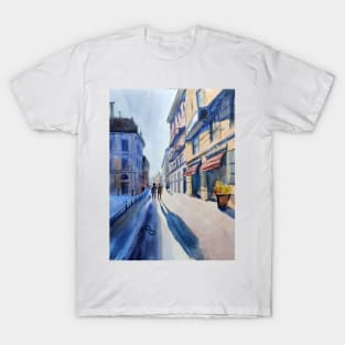 Cityscape pattern in watercolors T-Shirt